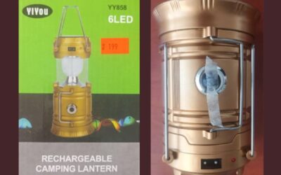 ČOI: Svítilna Rechargeable Camping Lantern představuje pro spotřebitele vážné riziko úrazu elektrickým proudem