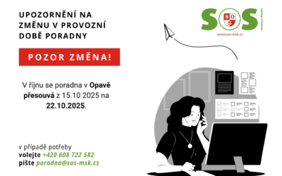 Upozornění na změnu provozní doby poradny v Opavě