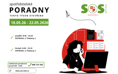 Otevírací doba bezplatných spotřebitelských poraden SOS MaS 18.5. – 22.05.2026