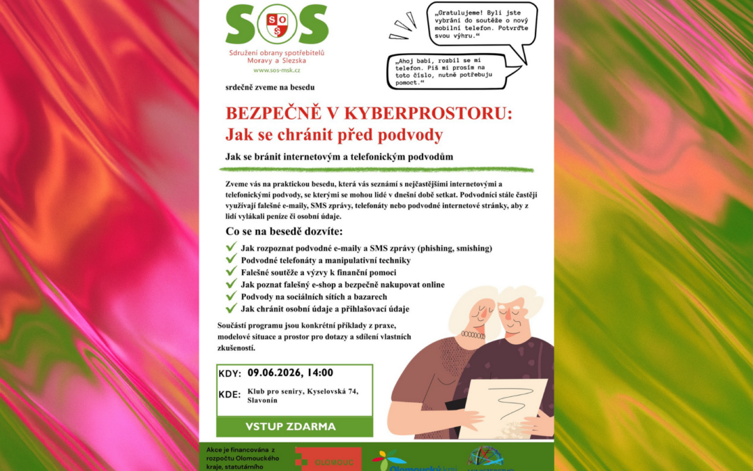 Pozvánka na besedu: BEZPEČNĚ V KYBERPROSTORU: Jak se chránit před podvody