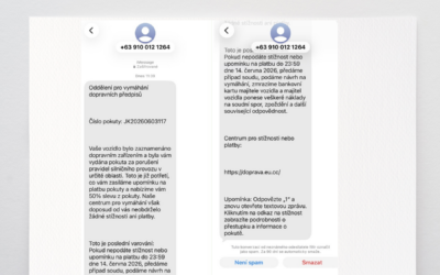 Pozor na falešné SMS o dopravních pokutách