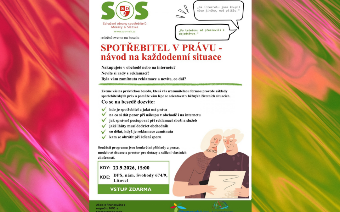 Pozvánka na besedu: Spotřebitel v právu