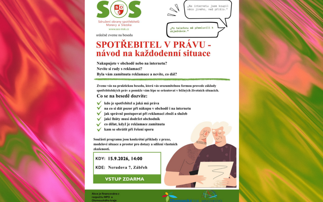 Pozvánka na besedu: Spotřebitel v právu